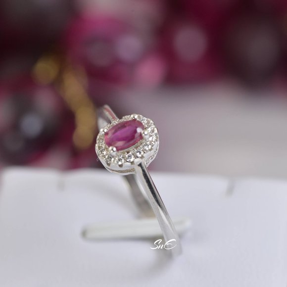 NEW 925 STERLING SILVER REAL GENUINE NATURAL RUBY SET 7 - Picture 9 of 10